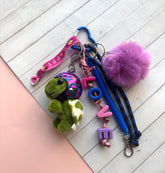 Grigri de sac tortue violette et bleue