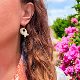 Boucles d'oreilles créoles poisson Aqua