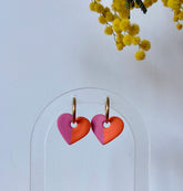 Boucles d'oreilles créoles coeur Bellina