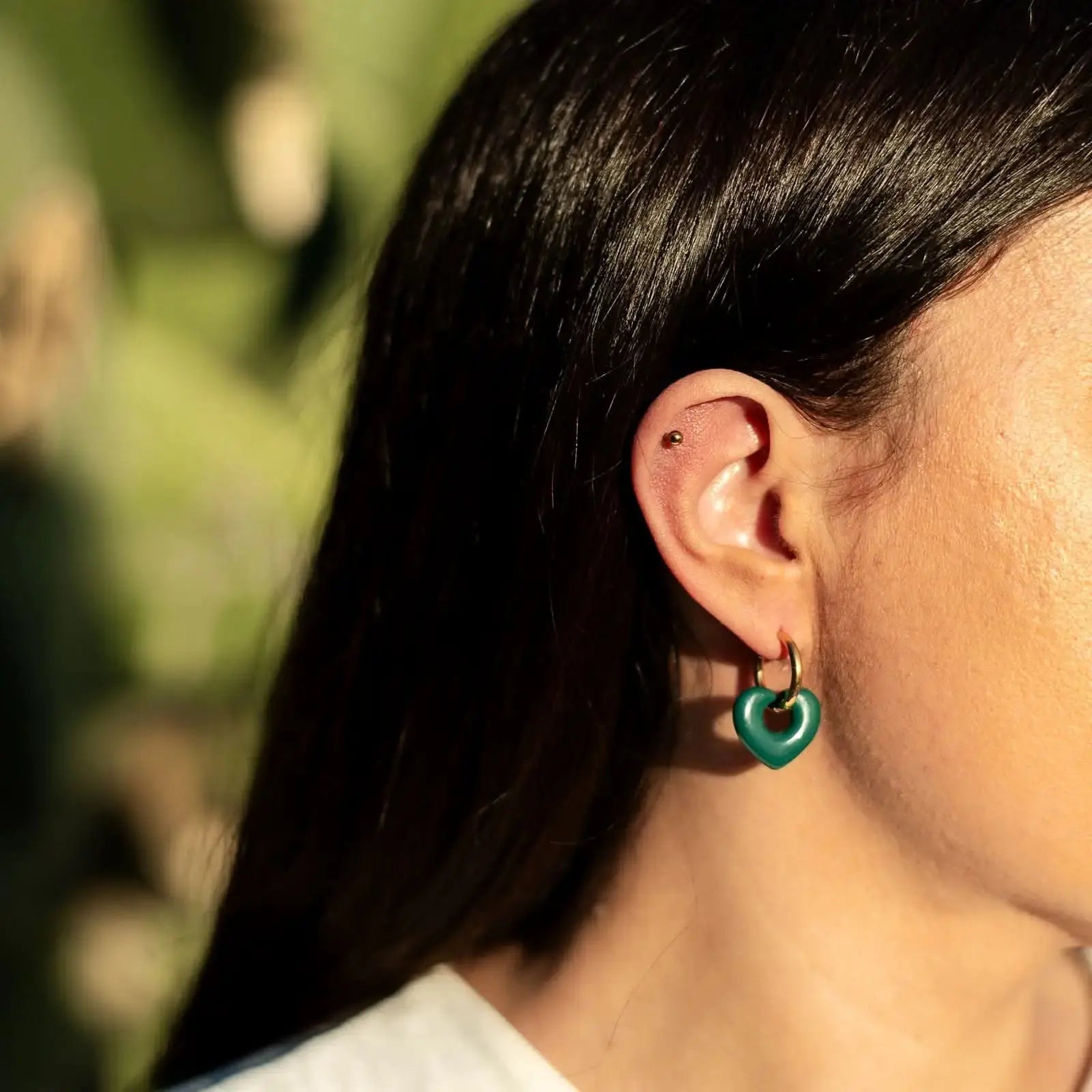 Boucle d'oreille Créole coeur