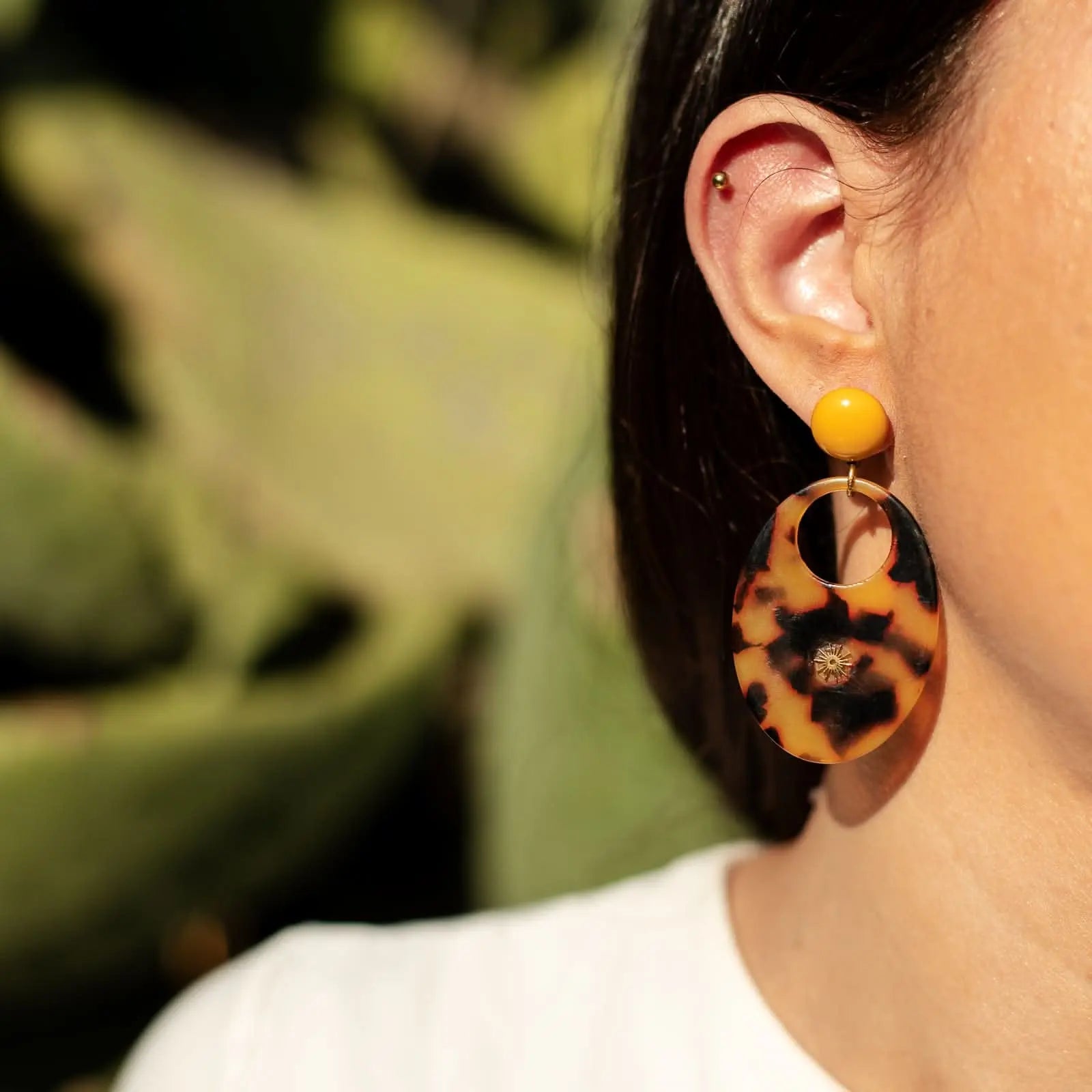 Boucle d'oreille écailles léopard