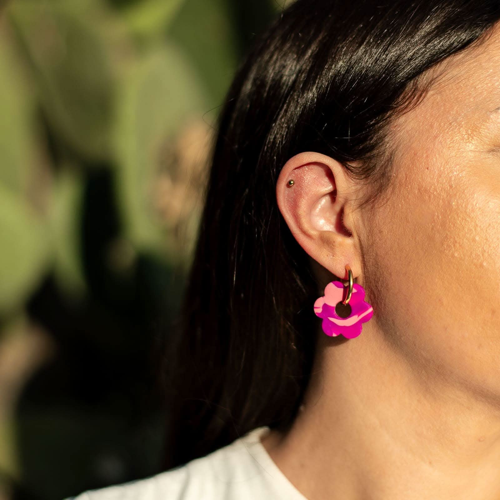 Boucle d'oreille fleur