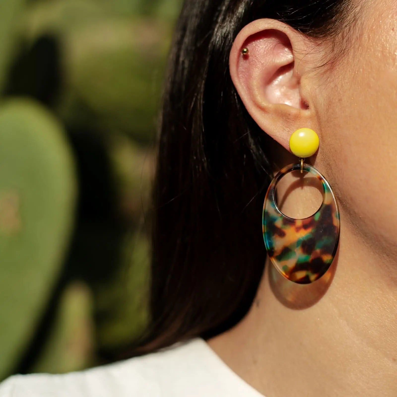 Boucle d'oreille écailles léopard