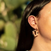 Boucle d'oreille Créole Fleur