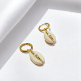 Boucles d'oreilles créoles coquillage Cora