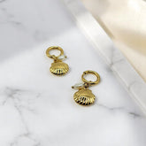 Boucles d'oreilles créoles coquillage Perla