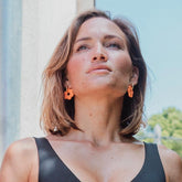 Boucles d’oreilles créoles fleurs Flora