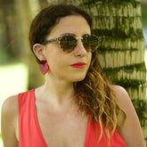 Boucles d'oreilles coeur en résine Amara