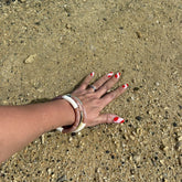 Trio de bracelets rose terracotta Antilles