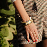 Trio de bracelets vert olive en résine