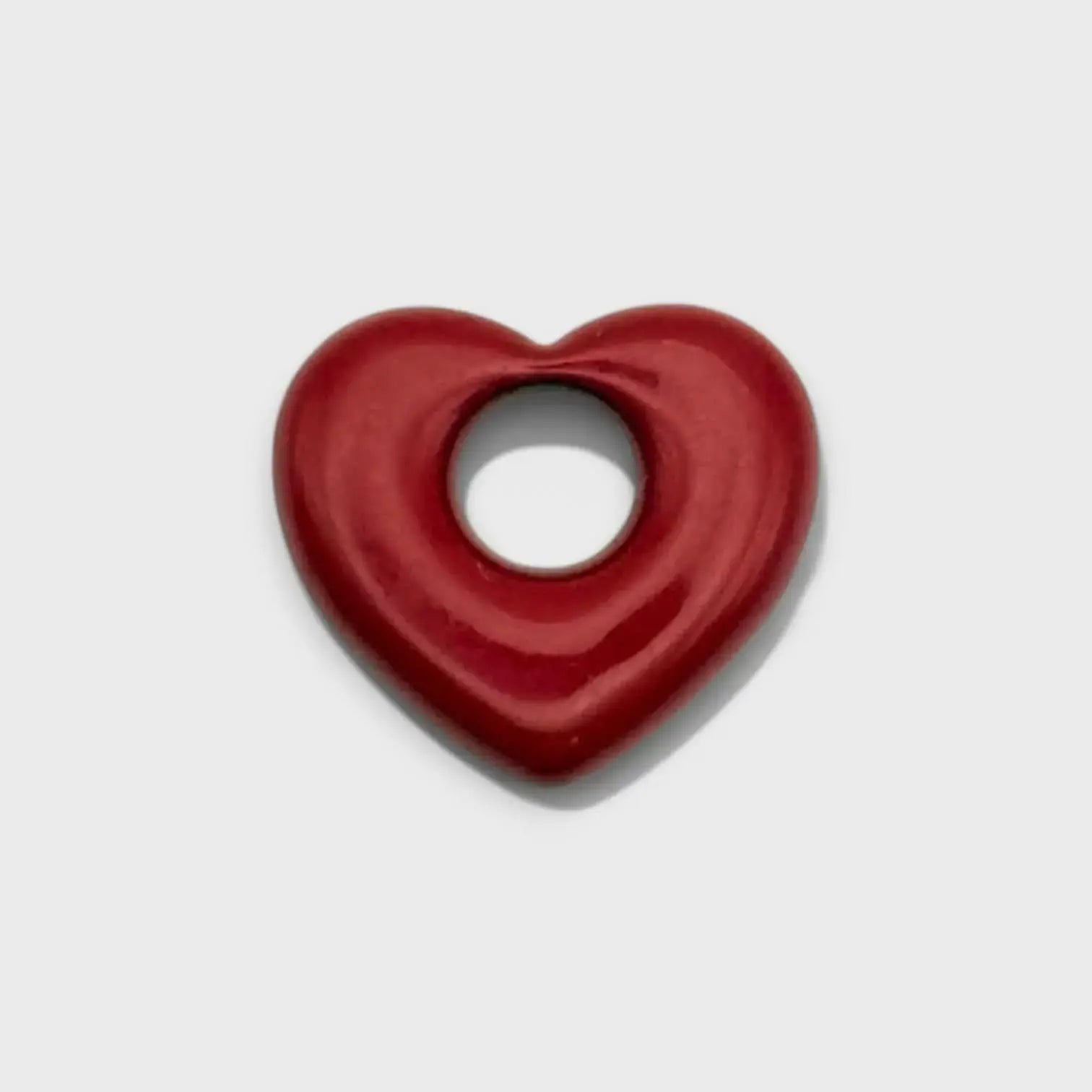 Charms coeur bordeaux