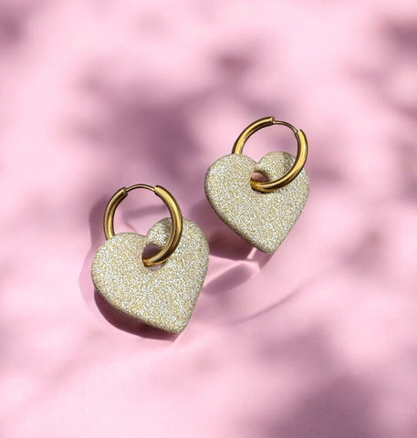 Boucles d'oreilles créoles coeur Bellina