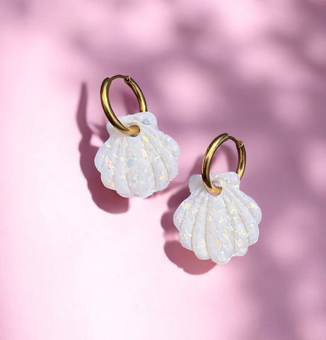 Boucles d'oreilles créoles coquillage Serena