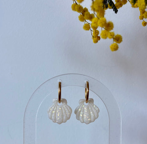 Boucles d'oreilles créoles coquillage Serena