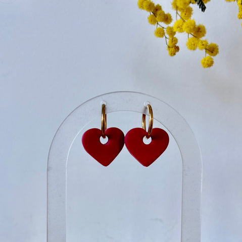 Boucles d'oreilles créoles coeur Bellina