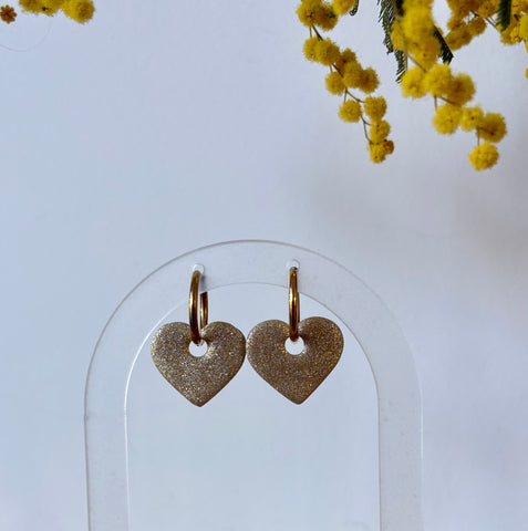 Boucles d'oreilles créoles coeur Bellina