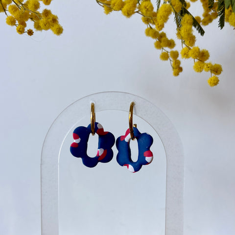 Boucles d’oreilles créoles fleurs léopard Cléa