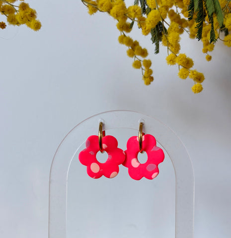 Boucles d’oreilles créoles fleurs Flora