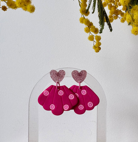 Boucles d’oreilles pendantes fruitées