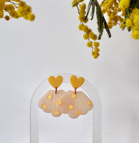 Boucles d’oreilles pendantes fruitées