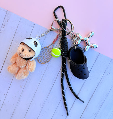 Grigri de sac ours noir tennis