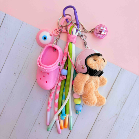 Grigri de sac ours rose