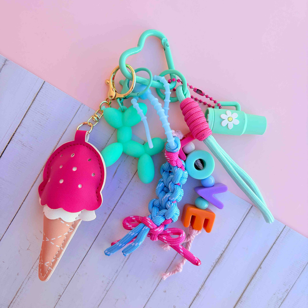 Grigri de sac glace rose