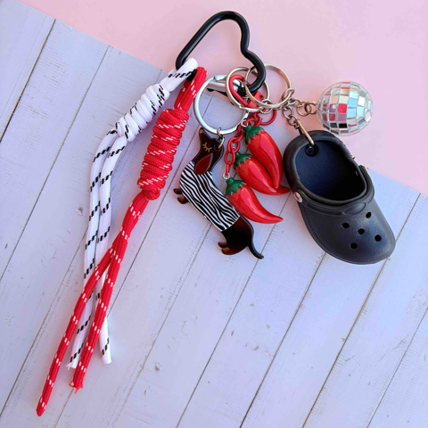 Grigri de sac chien zèbre piment