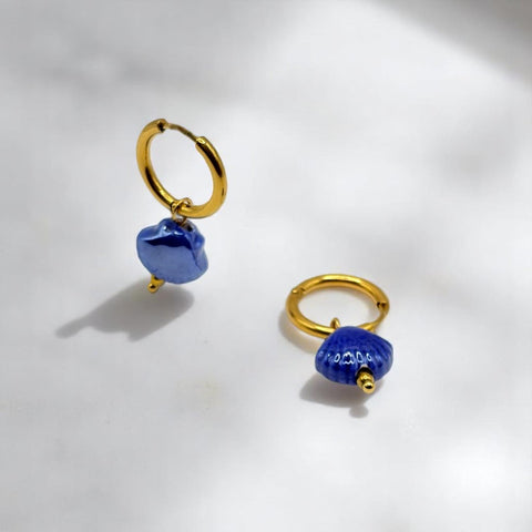 Boucles d'oreilles créoles coquillage Shella