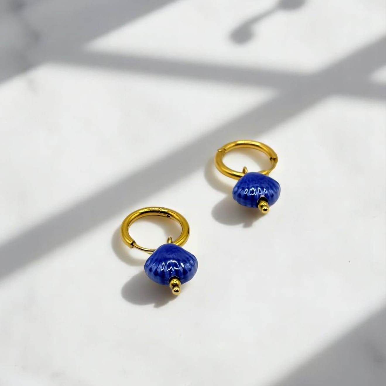Boucles d'oreilles créoles coquillage Shella