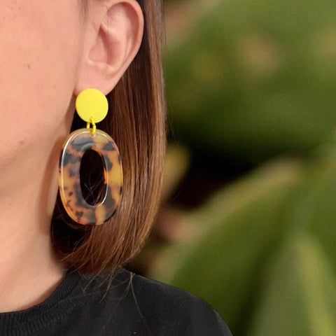 Boucles d'oreilles pendantes en écailles Maeva