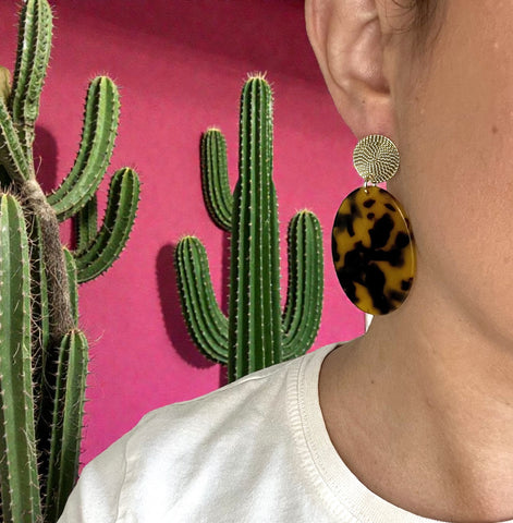 Boucles d'oreilles écailles léopard Nala