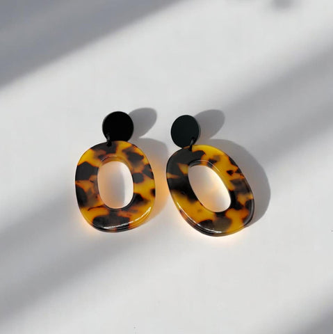 Boucles d'oreilles pendantes en écailles Maeva
