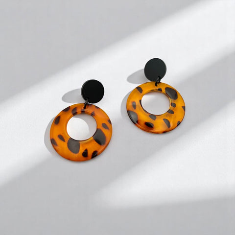 Boucles d'oreilles rondes en écailles Nora